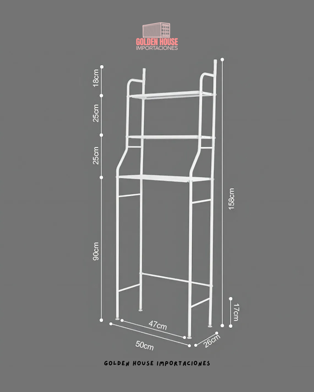 Organizador De Lavadora Estantes Mueble Ahorrador De Espacio