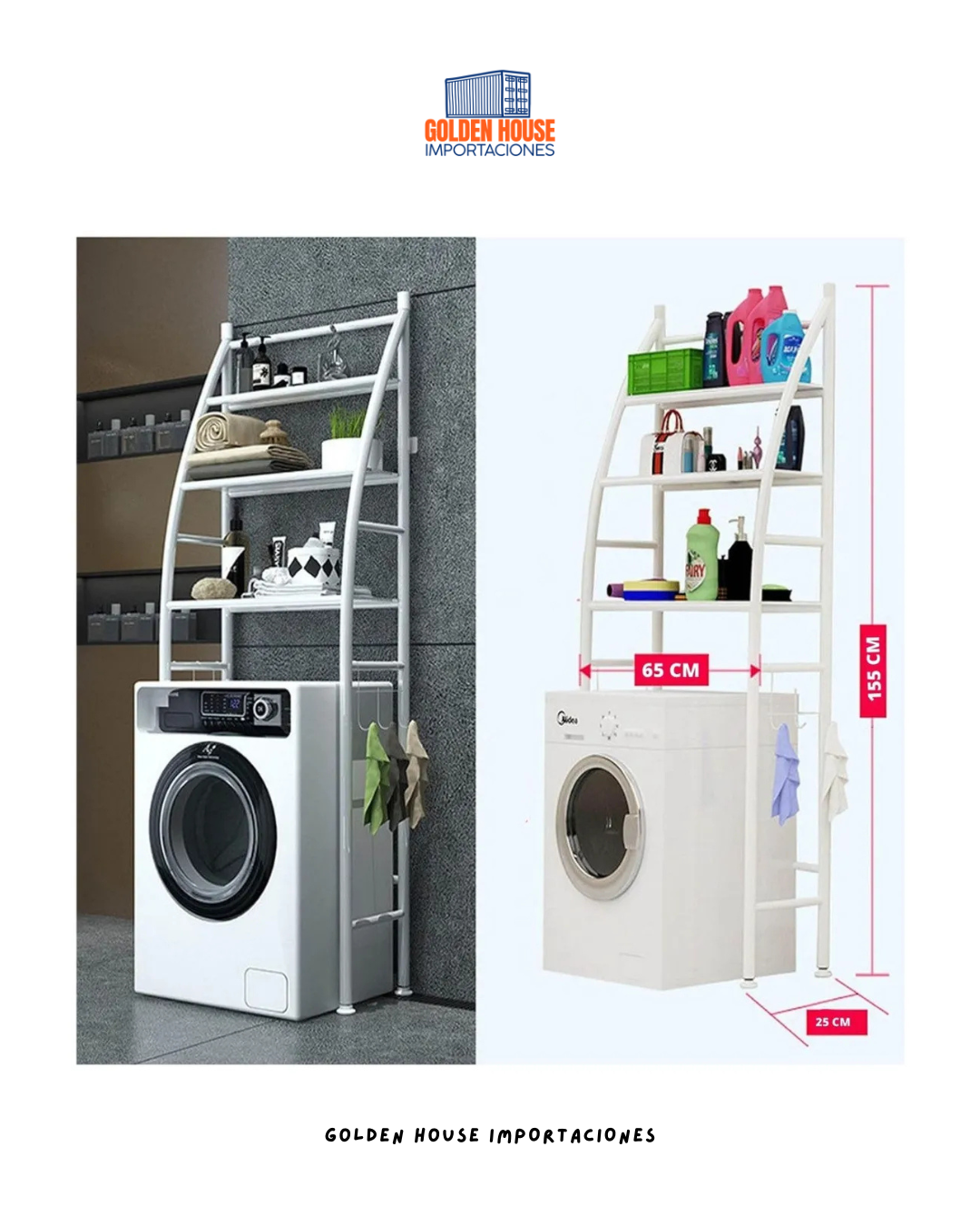 Organizador De Baño Lavadora Estantería Ahorrador De Espacio