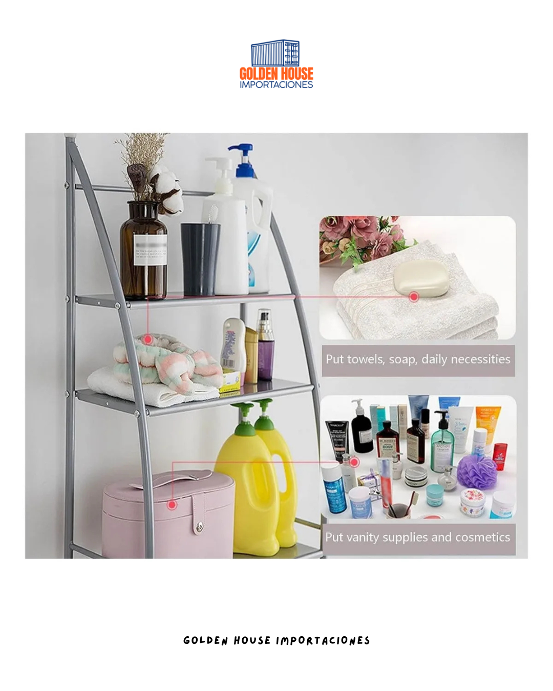 Organizador De Baño Lavadora Estantería Ahorrador De Espacio