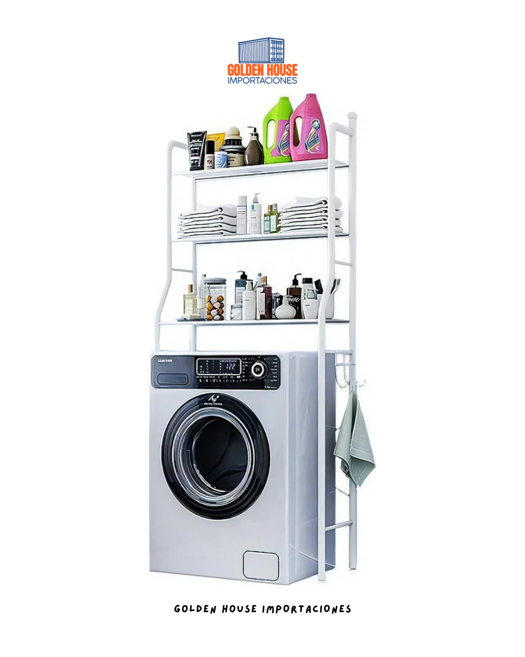 Organizador De Lavadora Estantes Mueble Ahorrador De Espacio