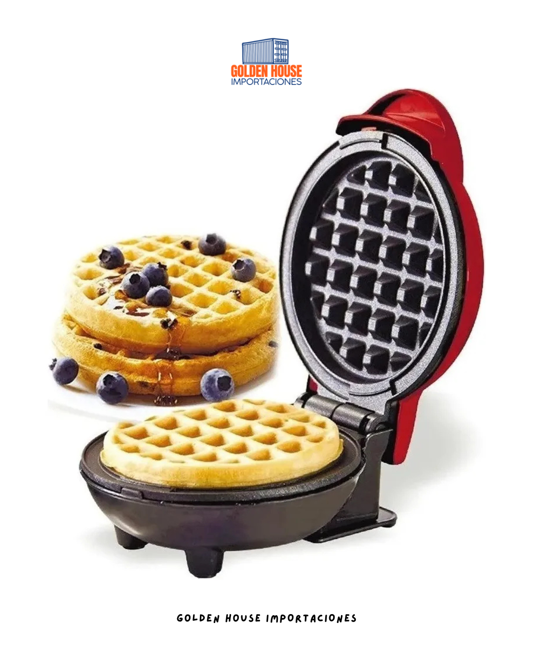 Mini Waflera Repostería Eléctrica Redonda Wafles