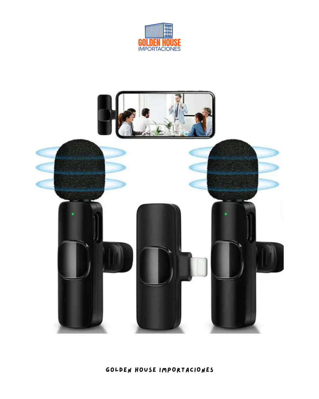 2 Micrófonos Inalámbricos De Solapa Para Celular iPhone lightning