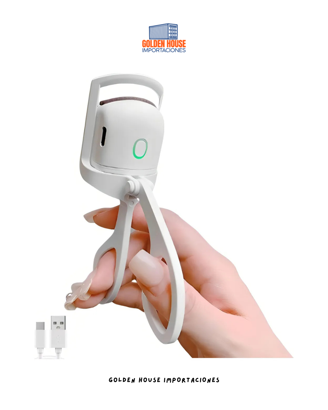 Encrespador De Pestañas Eléctrico USB, Rizado Duradero Y Natural Sin Maltrato