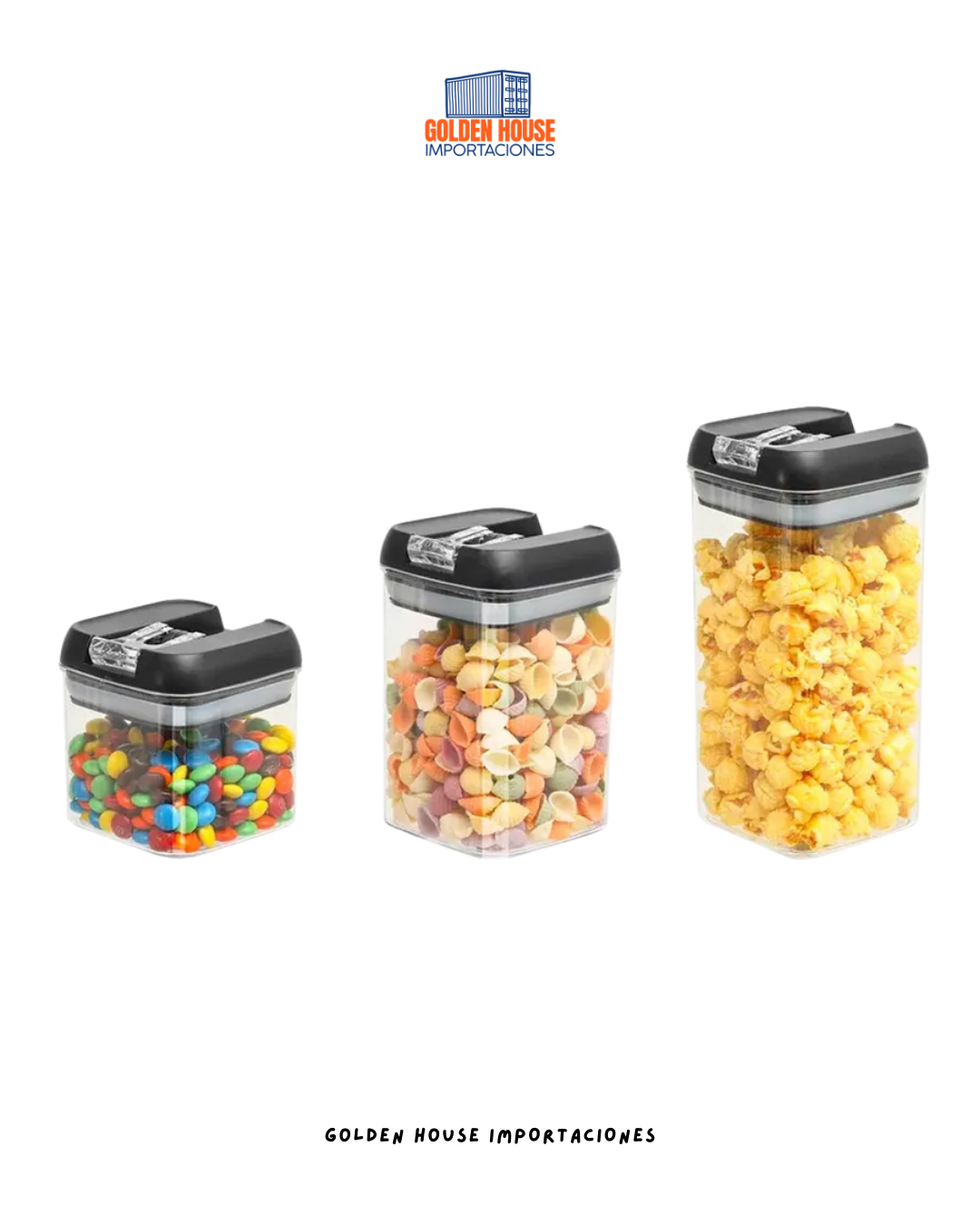 Set X6 Piezas De Contenedores Organizadores Cocina Con Tapa