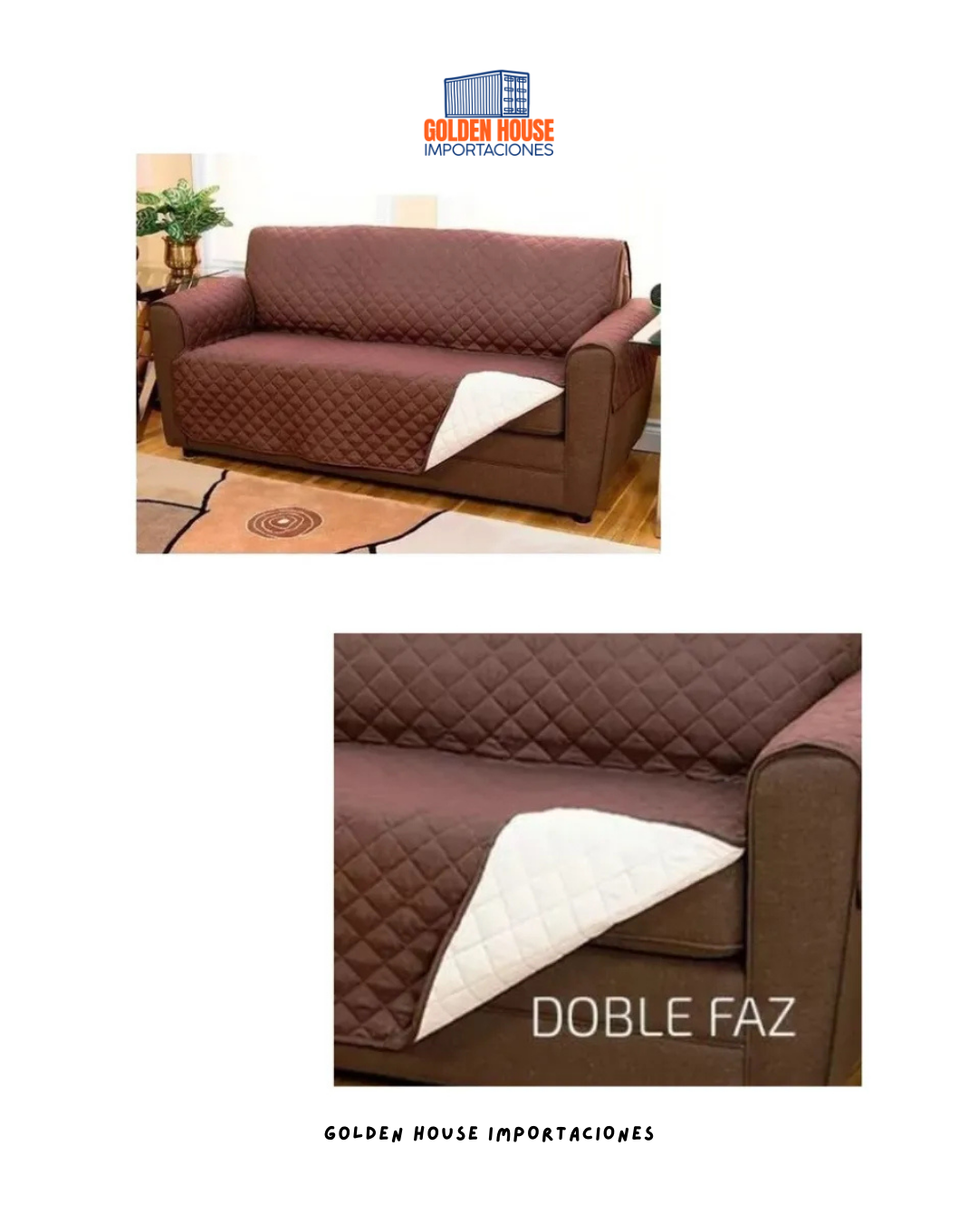 Forro Protector Cubre Sofa Mascotas Perros Y Gatos 3 Psto Marron