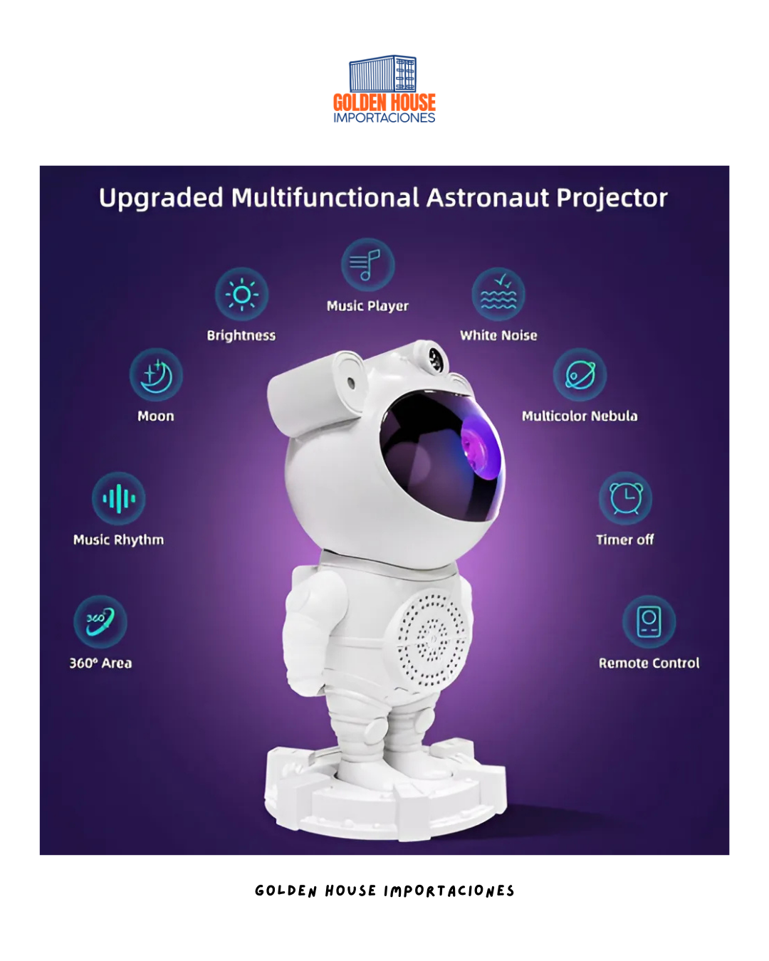 Proyector De Galaxias Astronauta Perfecto Estructura