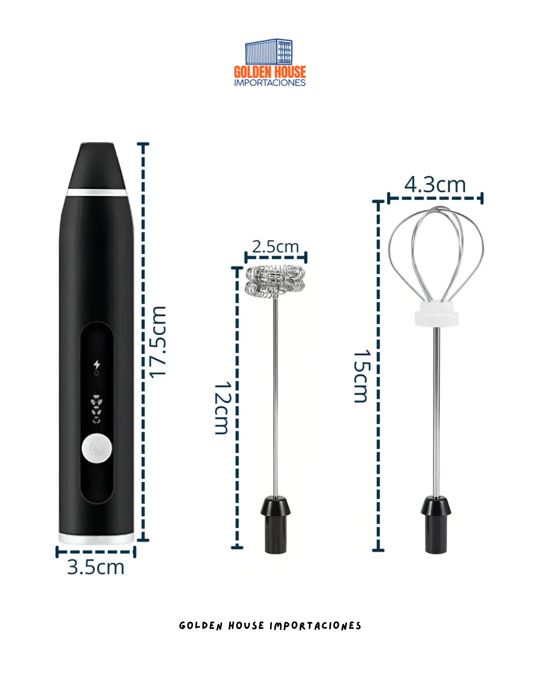 Batidor Eléctrico Portátil Mezclador Espuma Café Leche Huevo