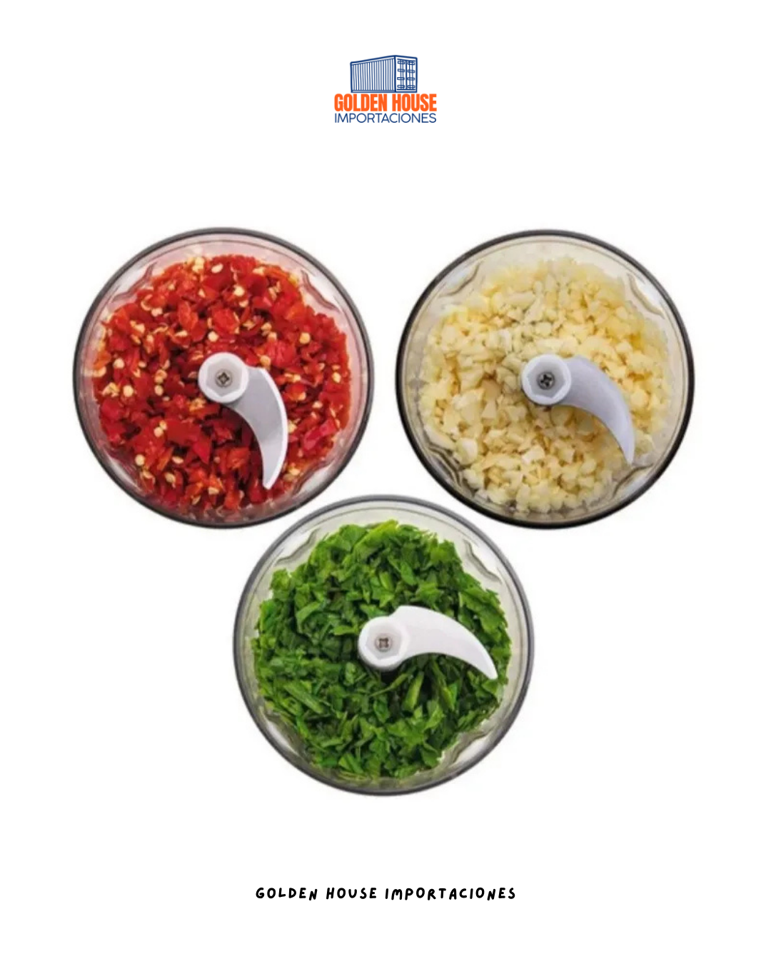 Picatodo Procesador Alimentos Recargable 250ml Tres Cuchilla