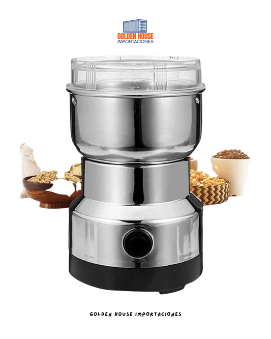 Molino Moledor De Café Y Especias Pequeñas Eléctrico Color Plateado