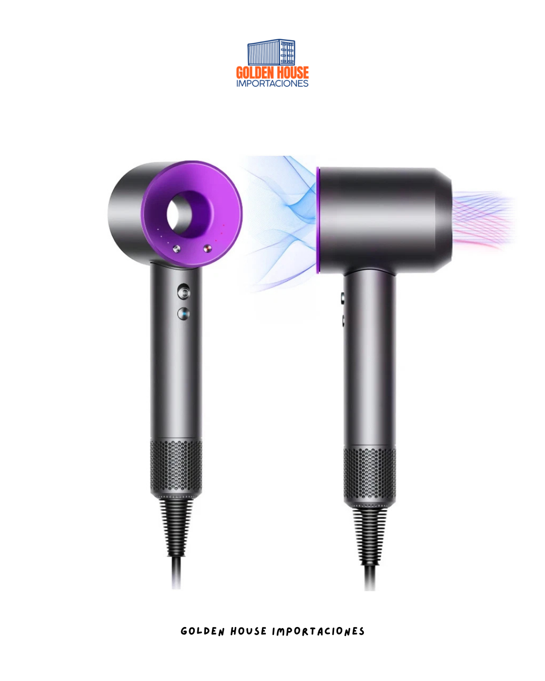 Secador De Cabello Supersonico Moldeador De Cabello Bicolor