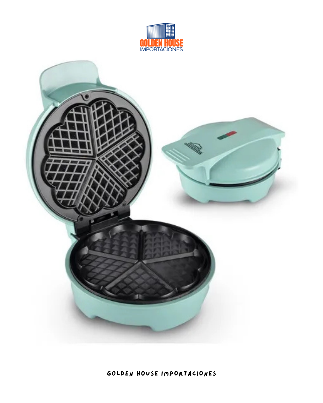 Waflera Super Corazones Antiadherente Repostería Cerámica