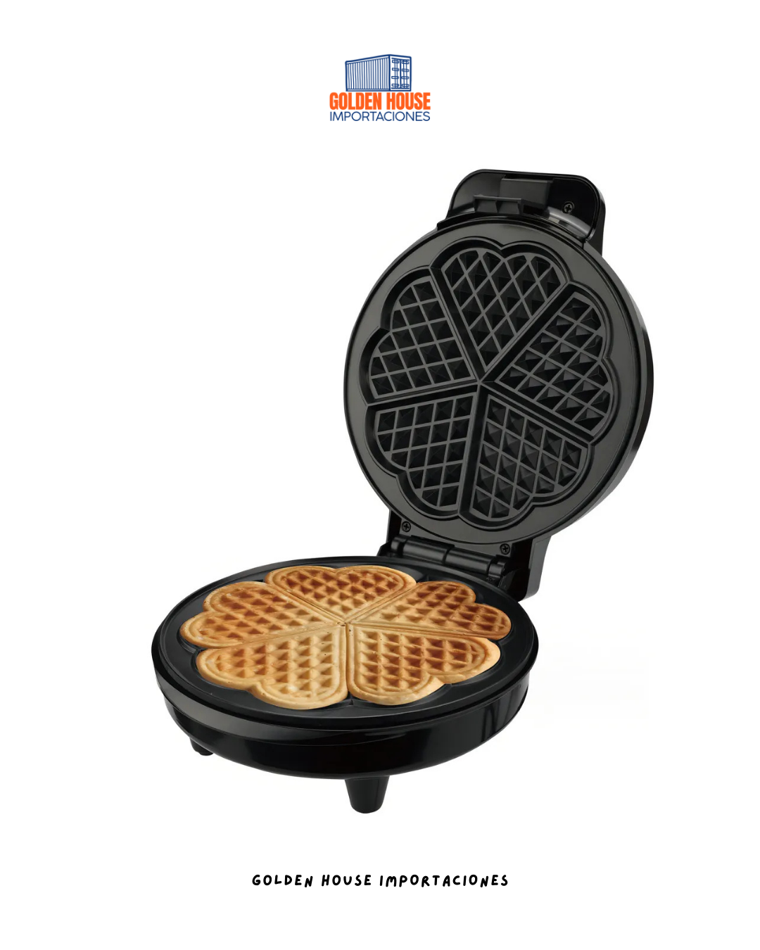 Waflera Super Corazones Antiadherente Repostería Cerámica