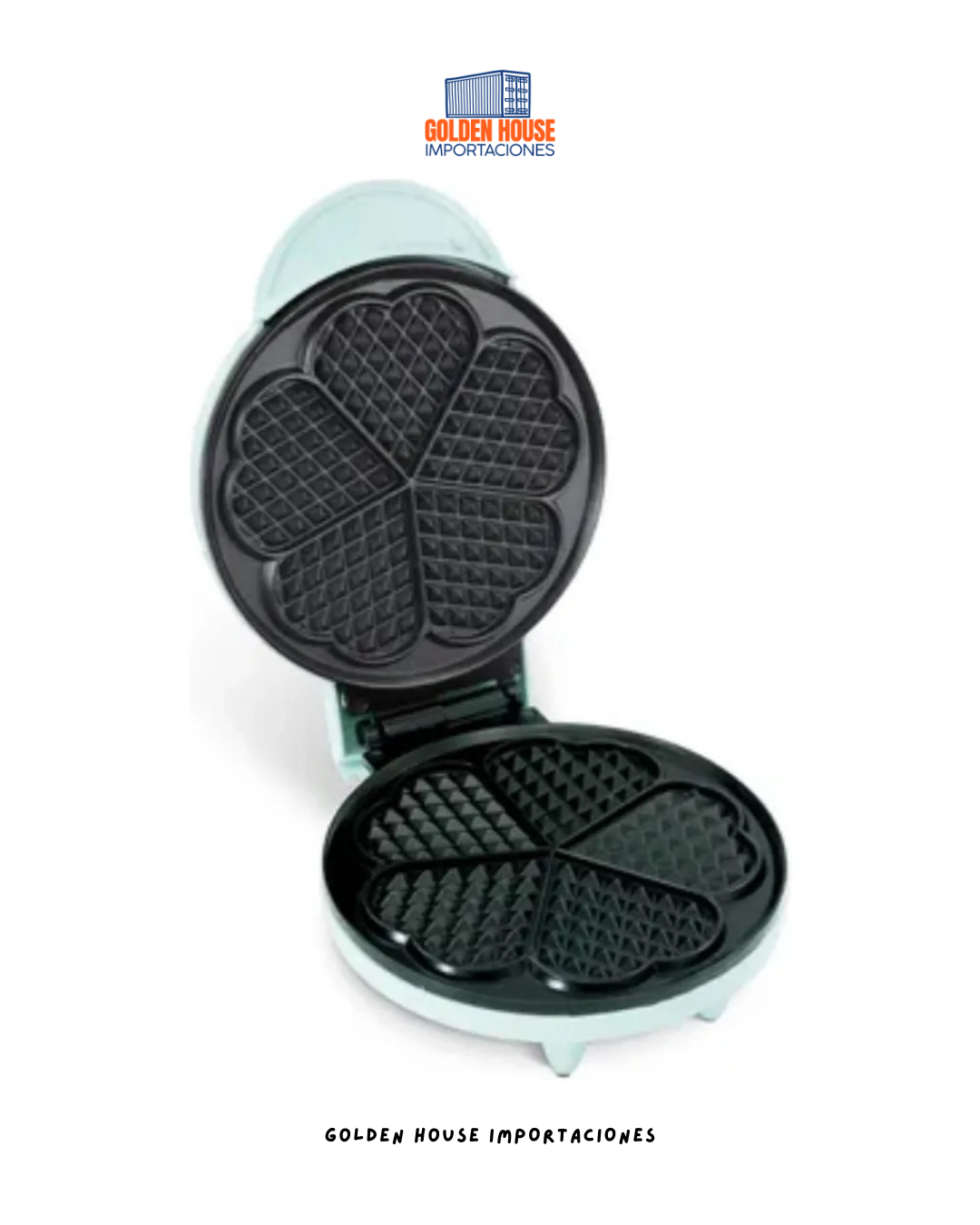 Waflera Super Corazones Antiadherente Repostería Cerámica