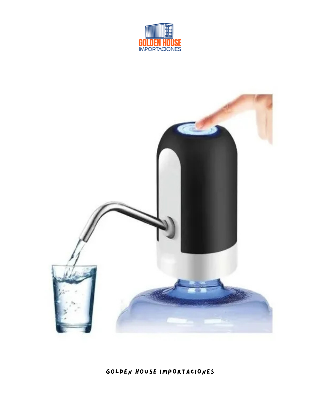 Dispensador De Agua Recargable Para Botellón Bomba Electrica Blanco