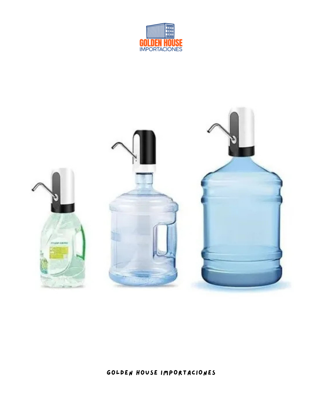 Dispensador De Agua Recargable Para Botellón Bomba Electrica Blanco