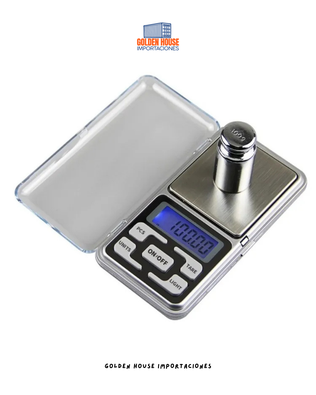 Gramera Balanza Pesa Joyeria Bolsillo 0.01g A 500g Color Gris