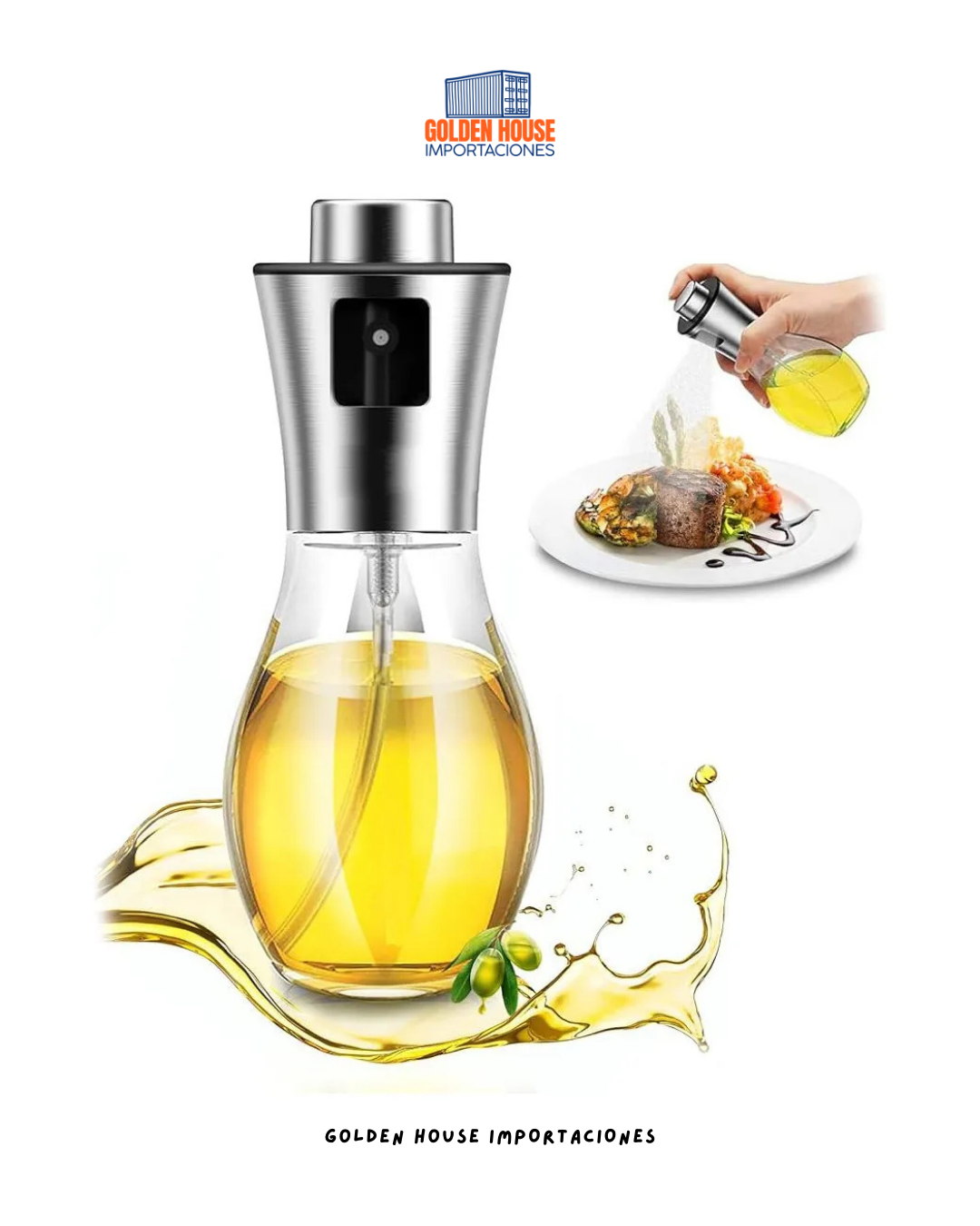 Dispensador Botella Spray Aceite De Oliva Vinagre 250 Ml