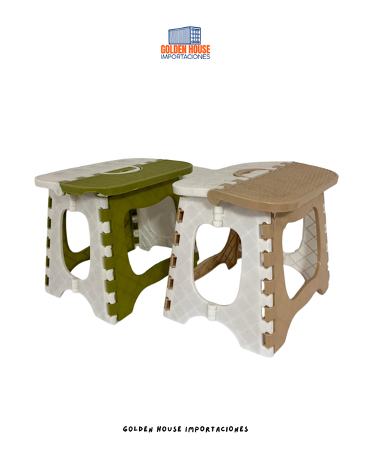 Butaco Plegable Pequeño Plástico Hogar Portatil