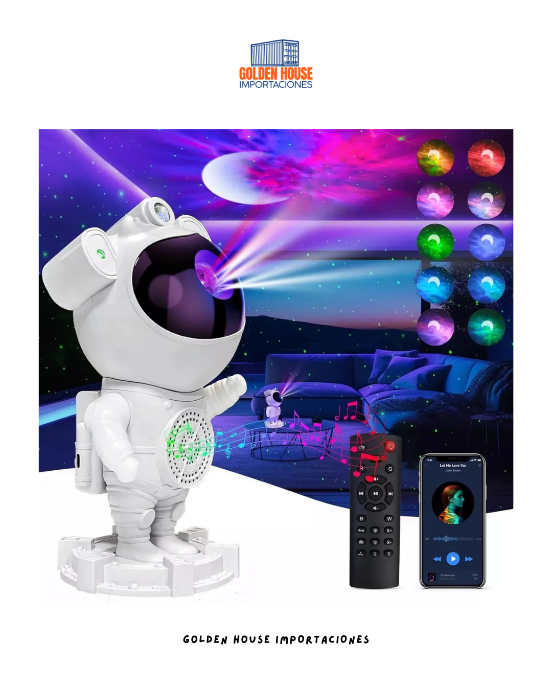 Proyector De Galaxias Astronauta Perfecto Estructura