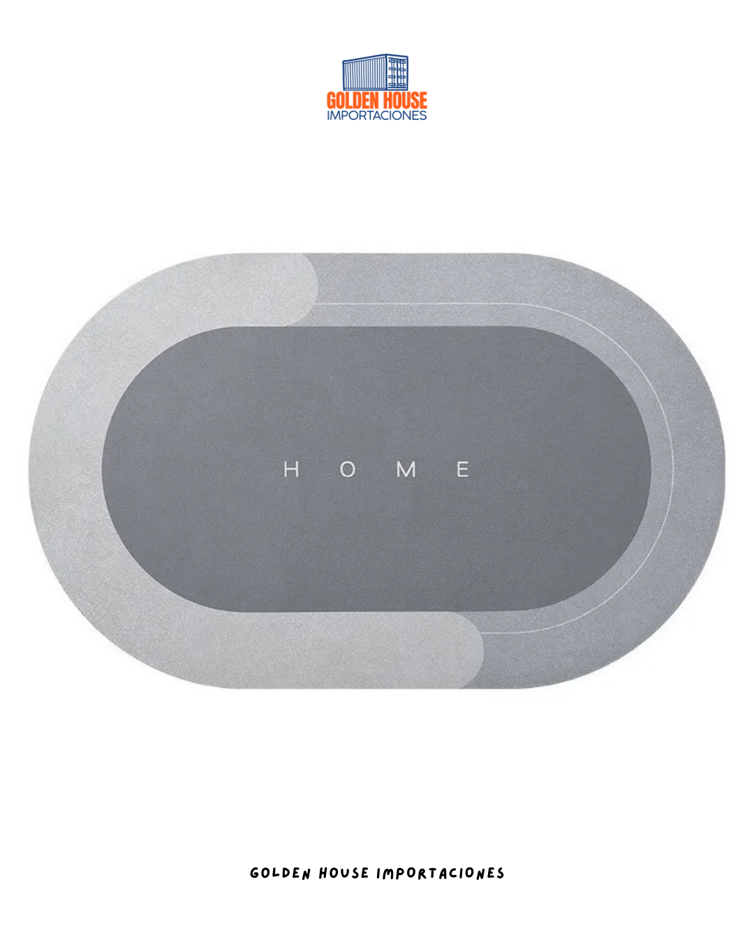 Alfombra De Baño Moderna Antideslizante y Absorbente Ovalado