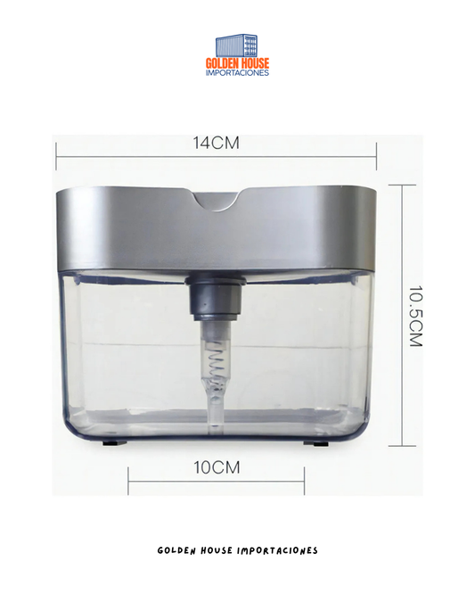 Dispensador De Jabon Liquido Lavaplatos Con Esponja Cocina Color Transparente