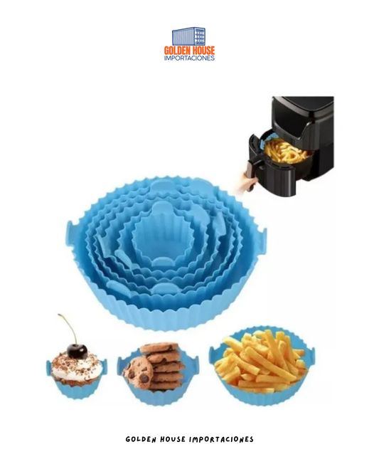 Moldes En Silicona X6 Unds Para Air Fryer Freidora De Aire Color N/a